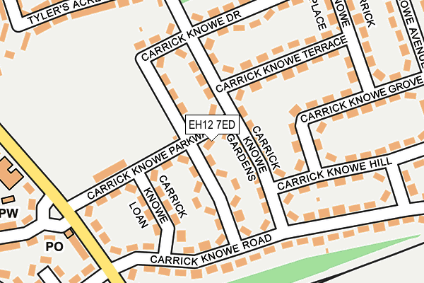 EH12 7ED map - OS OpenMap – Local (Ordnance Survey) EH12 7ED map - OS OpenMap – Local (Ordnance Survey)
