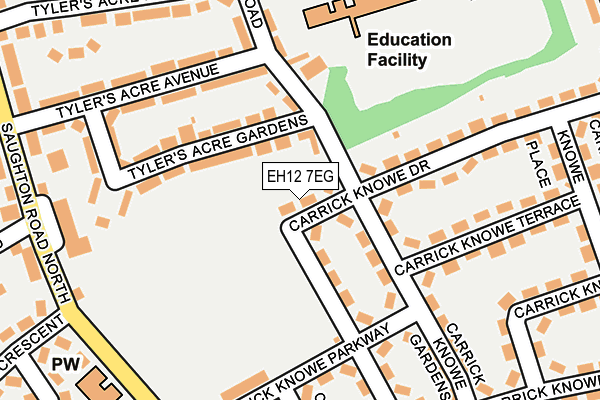 EH12 7EG map - OS OpenMap – Local (Ordnance Survey) EH12 7EG map - OS OpenMap – Local (Ordnance Survey)