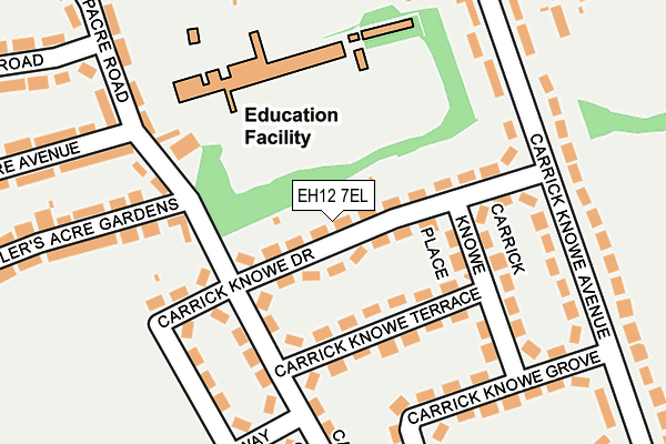 EH12 7EL map - OS OpenMap – Local (Ordnance Survey) EH12 7EL map - OS OpenMap – Local (Ordnance Survey)