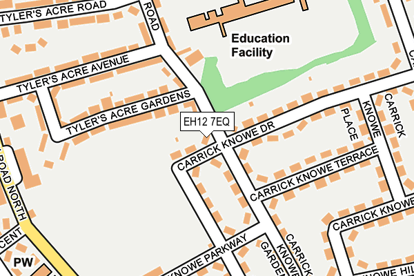 EH12 7EQ map - OS OpenMap – Local (Ordnance Survey) EH12 7EQ map - OS OpenMap – Local (Ordnance Survey)