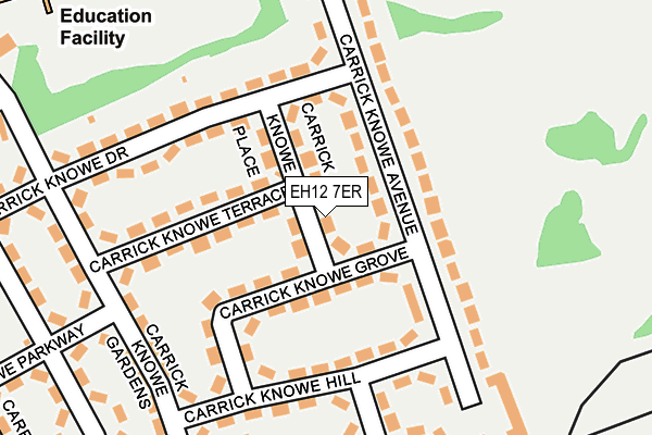 EH12 7ER map - OS OpenMap – Local (Ordnance Survey) EH12 7ER map - OS OpenMap – Local (Ordnance Survey)