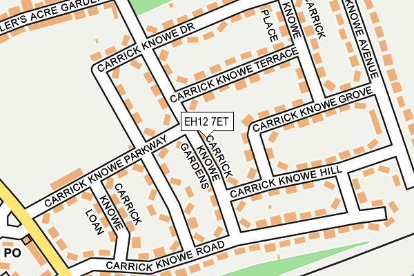 EH12 7ET map - OS OpenMap – Local (Ordnance Survey) EH12 7ET map - OS OpenMap – Local (Ordnance Survey)