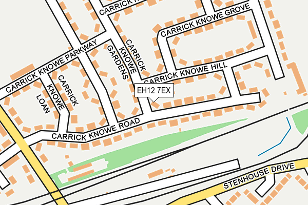 EH12 7EX map - OS OpenMap – Local (Ordnance Survey) EH12 7EX map - OS OpenMap – Local (Ordnance Survey)