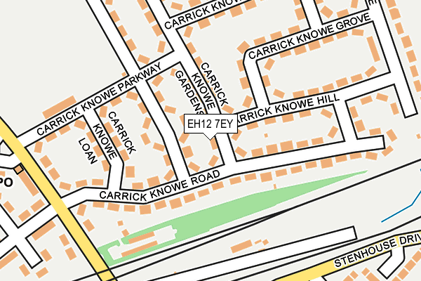 EH12 7EY map - OS OpenMap – Local (Ordnance Survey) EH12 7EY map - OS OpenMap – Local (Ordnance Survey)