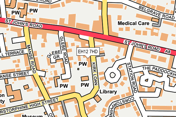 EH12 7HD map - OS OpenMap – Local (Ordnance Survey) EH12 7HD map - OS OpenMap – Local (Ordnance Survey)