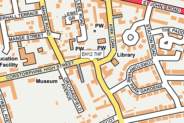 EH12 7HF map - OS OpenMap – Local (Ordnance Survey) EH12 7HF map - OS OpenMap – Local (Ordnance Survey)