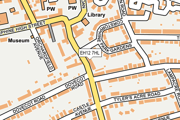 EH12 7HL map - OS OpenMap – Local (Ordnance Survey) EH12 7HL map - OS OpenMap – Local (Ordnance Survey)