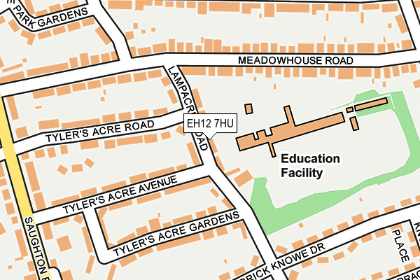 EH12 7HU map - OS OpenMap – Local (Ordnance Survey) EH12 7HU map - OS OpenMap – Local (Ordnance Survey)