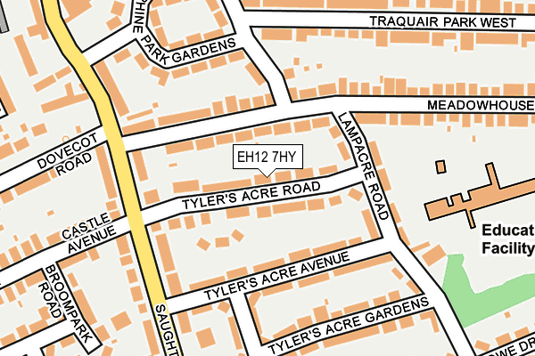 EH12 7HY map - OS OpenMap – Local (Ordnance Survey) EH12 7HY map - OS OpenMap – Local (Ordnance Survey)