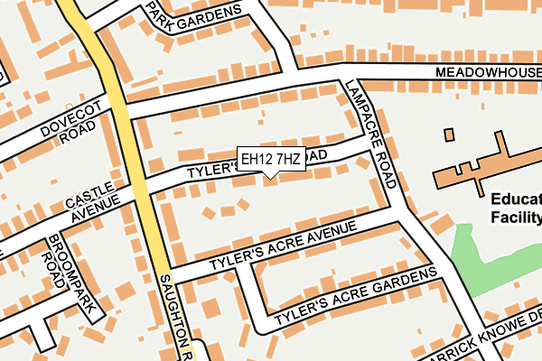 EH12 7HZ map - OS OpenMap – Local (Ordnance Survey) EH12 7HZ map - OS OpenMap – Local (Ordnance Survey)