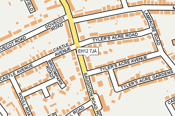 EH12 7JA map - OS OpenMap – Local (Ordnance Survey) EH12 7JA map - OS OpenMap – Local (Ordnance Survey)