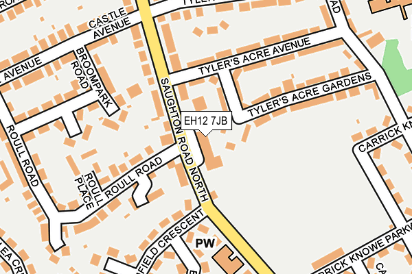 EH12 7JB map - OS OpenMap – Local (Ordnance Survey) EH12 7JB map - OS OpenMap – Local (Ordnance Survey)