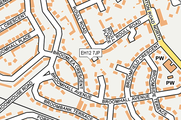 EH12 7JP map - OS OpenMap – Local (Ordnance Survey) EH12 7JP map - OS OpenMap – Local (Ordnance Survey)