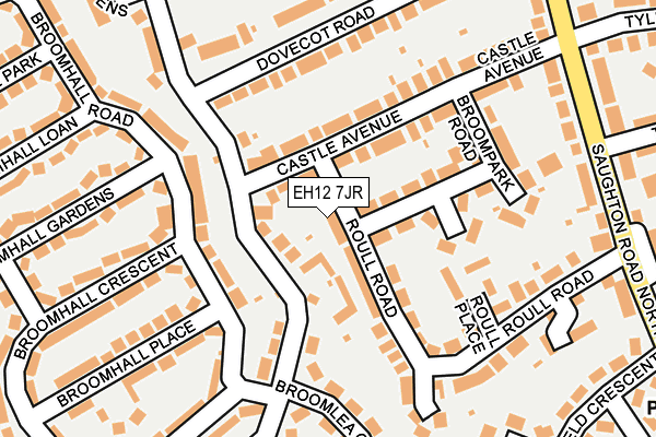 EH12 7JR map - OS OpenMap – Local (Ordnance Survey) EH12 7JR map - OS OpenMap – Local (Ordnance Survey)