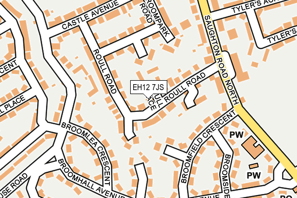 EH12 7JS map - OS OpenMap – Local (Ordnance Survey) EH12 7JS map - OS OpenMap – Local (Ordnance Survey)