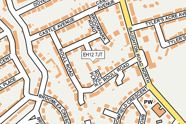EH12 7JT map - OS OpenMap – Local (Ordnance Survey) EH12 7JT map - OS OpenMap – Local (Ordnance Survey)