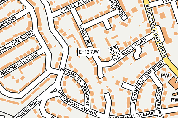 EH12 7JW map - OS OpenMap – Local (Ordnance Survey) EH12 7JW map - OS OpenMap – Local (Ordnance Survey)