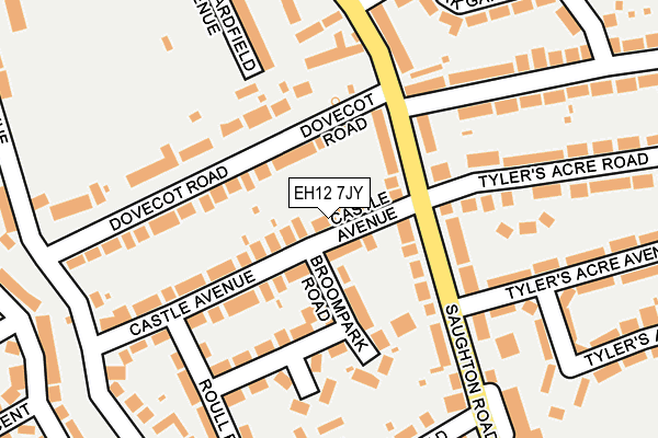 EH12 7JY map - OS OpenMap – Local (Ordnance Survey) EH12 7JY map - OS OpenMap – Local (Ordnance Survey)