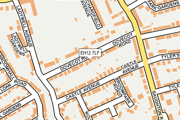 EH12 7LF map - OS OpenMap – Local (Ordnance Survey) EH12 7LF map - OS OpenMap – Local (Ordnance Survey)