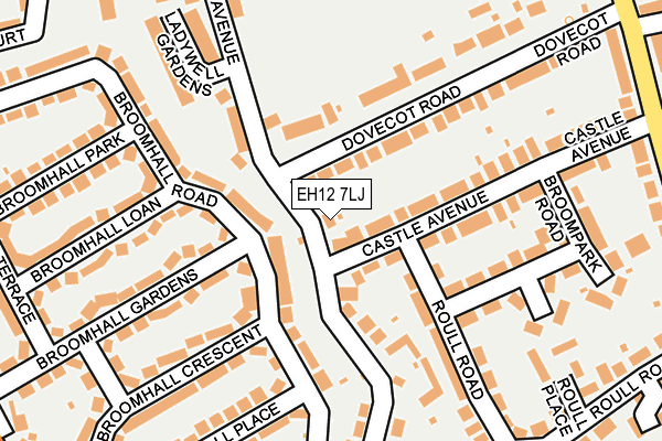 EH12 7LJ map - OS OpenMap – Local (Ordnance Survey) EH12 7LJ map - OS OpenMap – Local (Ordnance Survey)