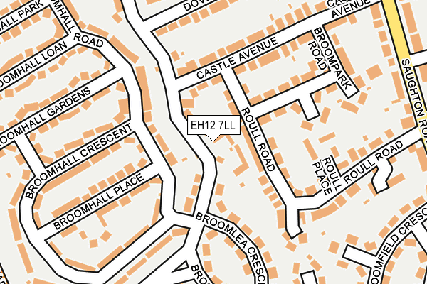 EH12 7LL map - OS OpenMap – Local (Ordnance Survey) EH12 7LL map - OS OpenMap – Local (Ordnance Survey)