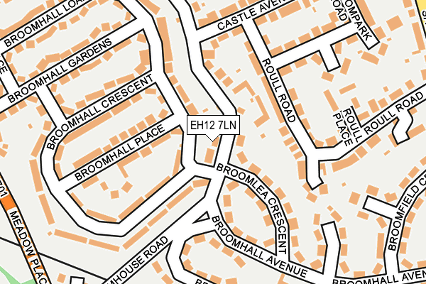 EH12 7LN map - OS OpenMap – Local (Ordnance Survey) EH12 7LN map - OS OpenMap – Local (Ordnance Survey)