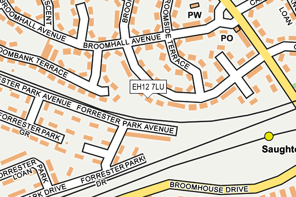 EH12 7LU map - OS OpenMap – Local (Ordnance Survey) EH12 7LU map - OS OpenMap – Local (Ordnance Survey)