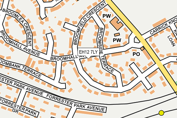 EH12 7LY map - OS OpenMap – Local (Ordnance Survey) EH12 7LY map - OS OpenMap – Local (Ordnance Survey)