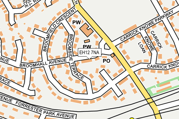 EH12 7NA map - OS OpenMap – Local (Ordnance Survey) EH12 7NA map - OS OpenMap – Local (Ordnance Survey)