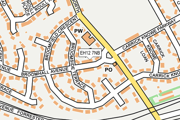 EH12 7NB map - OS OpenMap – Local (Ordnance Survey) EH12 7NB map - OS OpenMap – Local (Ordnance Survey)