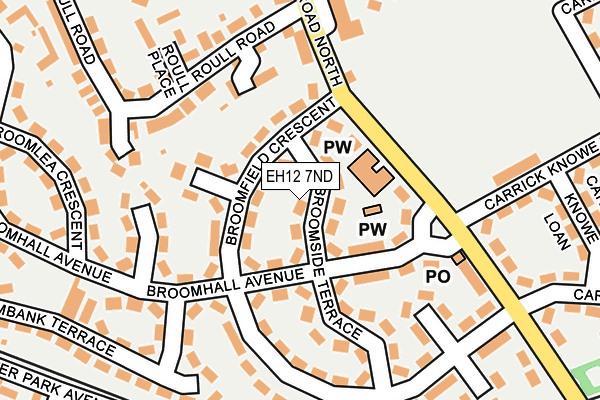 EH12 7ND map - OS OpenMap – Local (Ordnance Survey) EH12 7ND map - OS OpenMap – Local (Ordnance Survey)