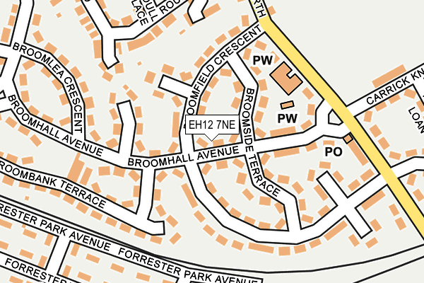 EH12 7NE map - OS OpenMap – Local (Ordnance Survey) EH12 7NE map - OS OpenMap – Local (Ordnance Survey)