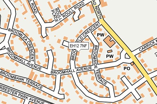 EH12 7NF map - OS OpenMap – Local (Ordnance Survey) EH12 7NF map - OS OpenMap – Local (Ordnance Survey)