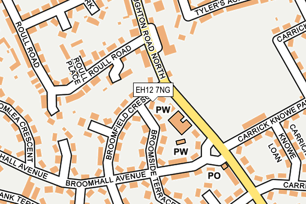 EH12 7NG map - OS OpenMap – Local (Ordnance Survey) EH12 7NG map - OS OpenMap – Local (Ordnance Survey)