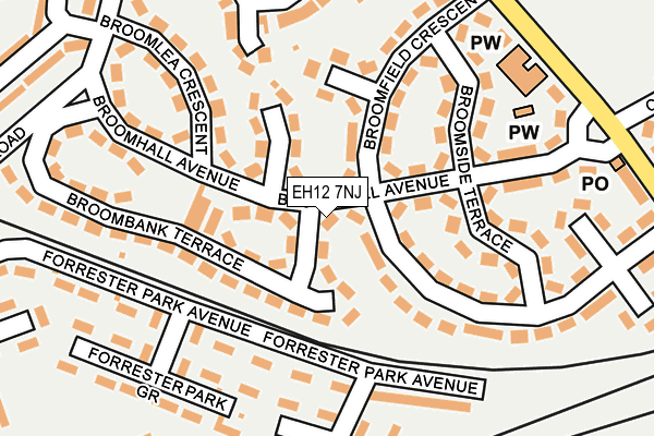 EH12 7NJ map - OS OpenMap – Local (Ordnance Survey) EH12 7NJ map - OS OpenMap – Local (Ordnance Survey)