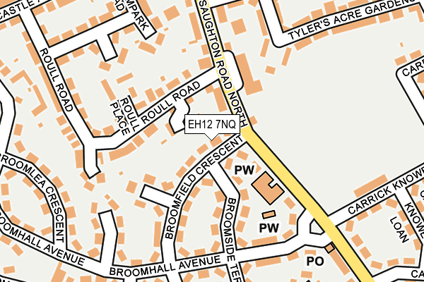 EH12 7NQ map - OS OpenMap – Local (Ordnance Survey) EH12 7NQ map - OS OpenMap – Local (Ordnance Survey)