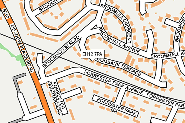 EH12 7PA map - OS OpenMap – Local (Ordnance Survey) EH12 7PA map - OS OpenMap – Local (Ordnance Survey)