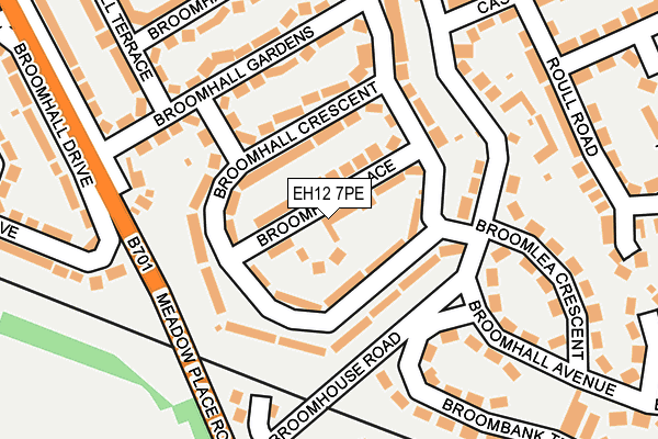 EH12 7PE map - OS OpenMap – Local (Ordnance Survey) EH12 7PE map - OS OpenMap – Local (Ordnance Survey)