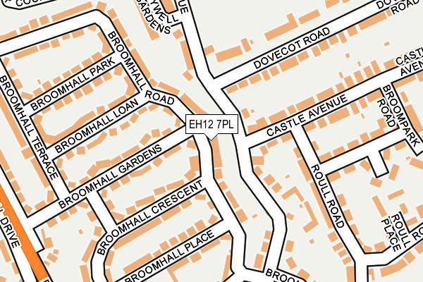 EH12 7PL map - OS OpenMap – Local (Ordnance Survey) EH12 7PL map - OS OpenMap – Local (Ordnance Survey)