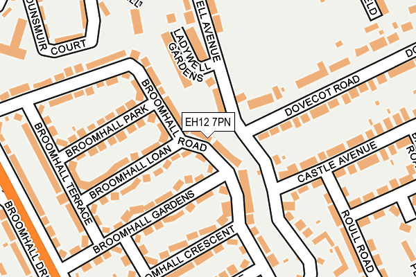 EH12 7PN map - OS OpenMap – Local (Ordnance Survey) EH12 7PN map - OS OpenMap – Local (Ordnance Survey)
