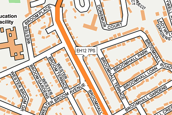 EH12 7PS map - OS OpenMap – Local (Ordnance Survey)