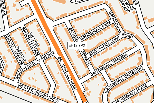 EH12 7PX map - OS OpenMap – Local (Ordnance Survey) EH12 7PX map - OS OpenMap – Local (Ordnance Survey)