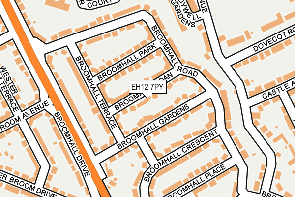 EH12 7PY map - OS OpenMap – Local (Ordnance Survey) EH12 7PY map - OS OpenMap – Local (Ordnance Survey)