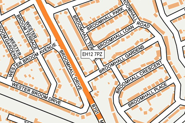 EH12 7PZ map - OS OpenMap – Local (Ordnance Survey) EH12 7PZ map - OS OpenMap – Local (Ordnance Survey)