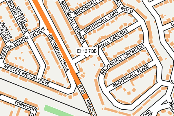 EH12 7QB map - OS OpenMap – Local (Ordnance Survey) EH12 7QB map - OS OpenMap – Local (Ordnance Survey)
