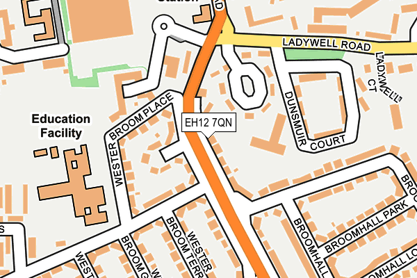 EH12 7QN map - OS OpenMap – Local (Ordnance Survey) EH12 7QN map - OS OpenMap – Local (Ordnance Survey)