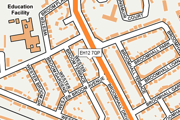 EH12 7QP map - OS OpenMap – Local (Ordnance Survey) EH12 7QP map - OS OpenMap – Local (Ordnance Survey)