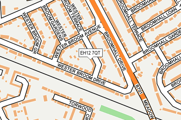 EH12 7QT map - OS OpenMap – Local (Ordnance Survey) EH12 7QT map - OS OpenMap – Local (Ordnance Survey)