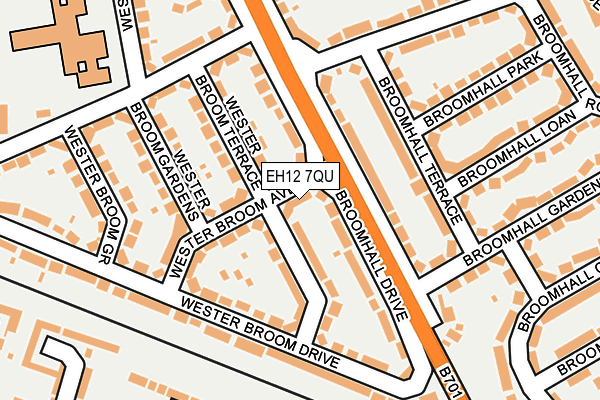 EH12 7QU map - OS OpenMap – Local (Ordnance Survey) EH12 7QU map - OS OpenMap – Local (Ordnance Survey)