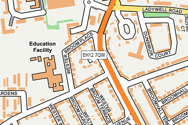 EH12 7QW map - OS OpenMap – Local (Ordnance Survey) EH12 7QW map - OS OpenMap – Local (Ordnance Survey)